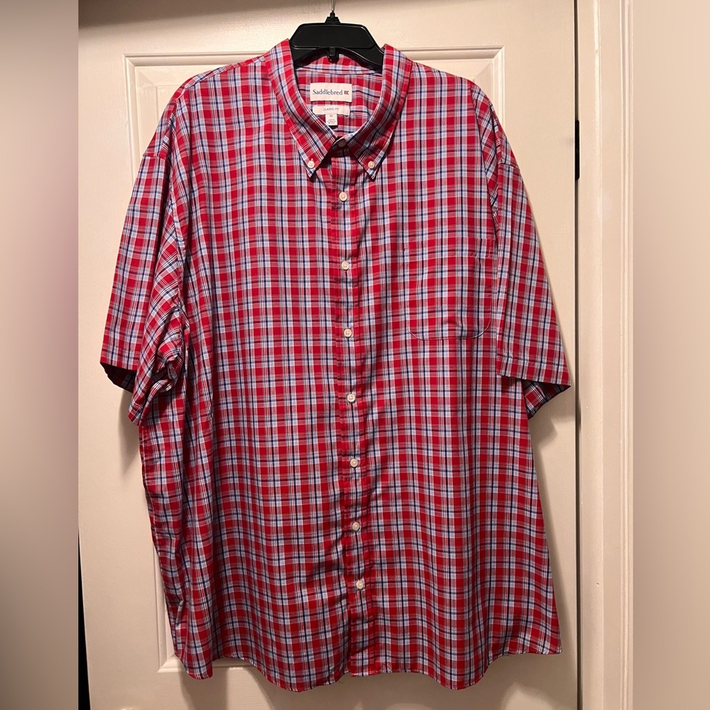 Classic Red Plaid Men's Shirt